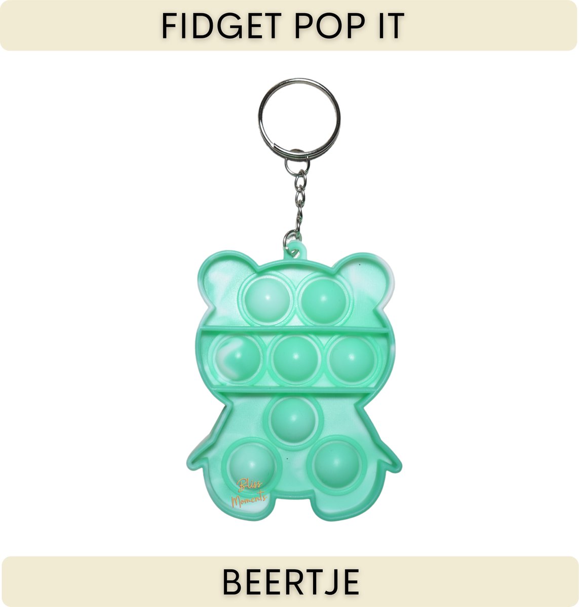 Beer Pop It | incl. hanger | Groen | Pop It Fidget | Fidget Toys | cadeau onder de 10 euro